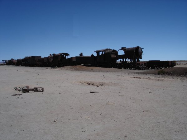 Cemeterio de trenes - hřbitov vlaků.